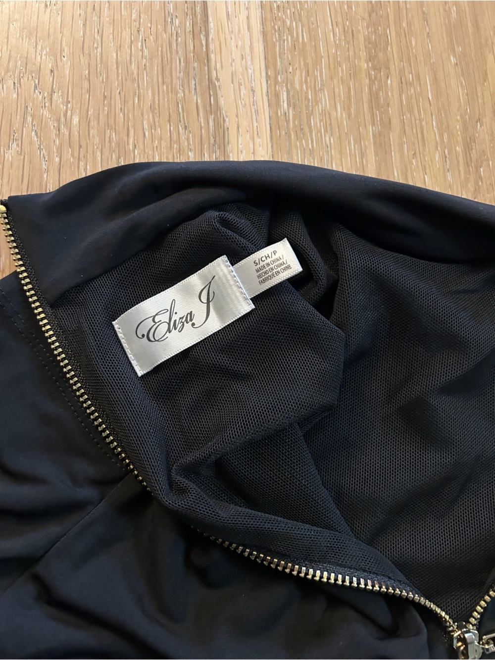 Eliza J Black Cold-Shoulder Mock Neck Bodysuit - Picture 8 of 10